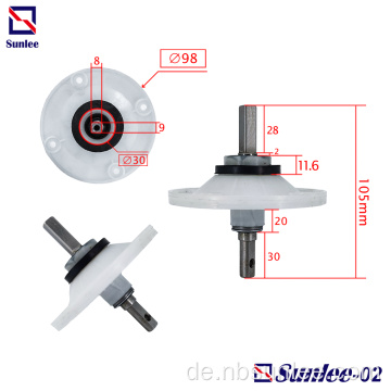 9x9mm Vierkant 30mm Waschmaschine P Welle